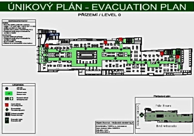 evakuační plán - vzor provedení